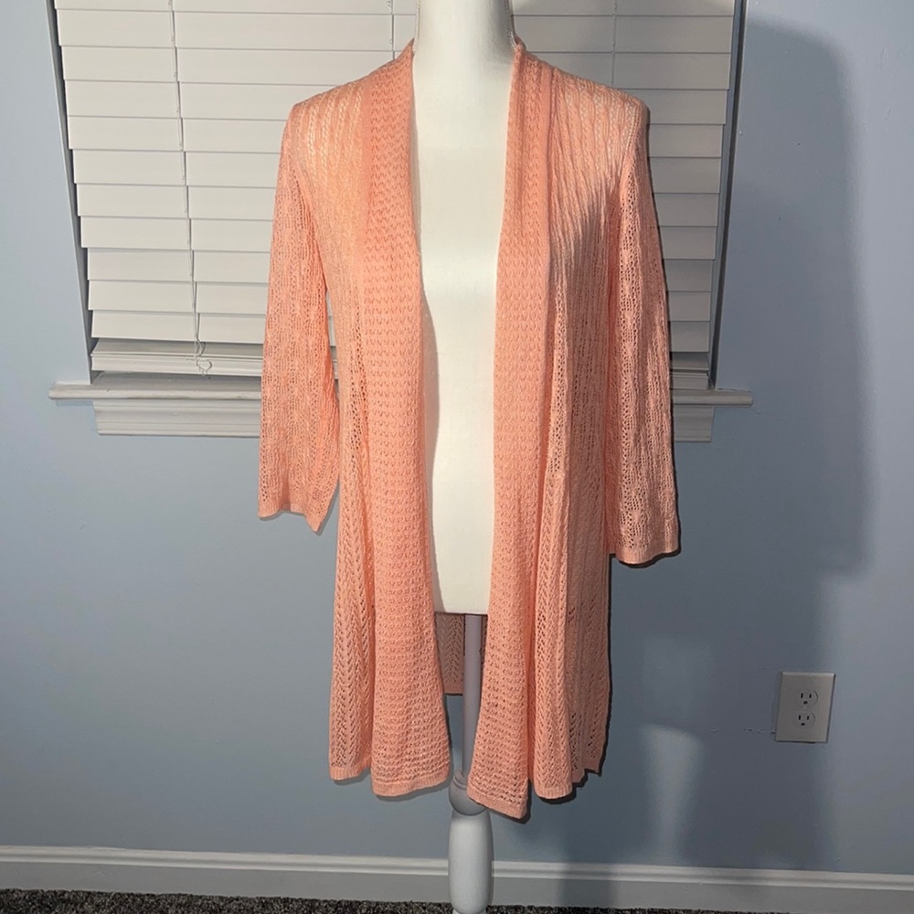 Coldwater Creek coral cardigan sz xs